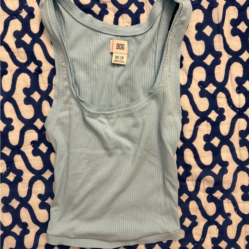 Urban BDG Light Blue Square Neck Tank Top XS